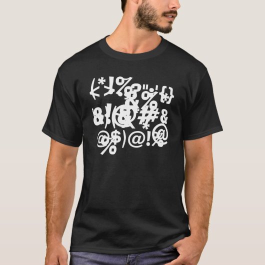 黒い句読点デザイン1 Tシャツ (正面)