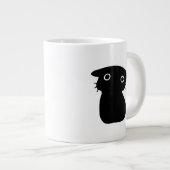 黒い可愛い猫 ジャンボコーヒーマグカップ (正面右)
