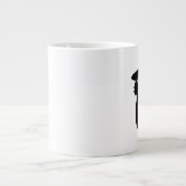 黒い可愛い猫 ジャンボコーヒーマグカップ (正面)