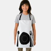 黒い台所用品アート エプロン (インサイチュ)