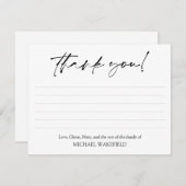 黒い台本裏付きの悔やみや弔慰葬儀ありがとう サンキューカード (正面/裏面)