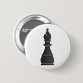 黒い司教の駒 缶バッジ (正面&裏面)