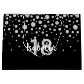 黒い名の年フェイク齢の18歳の誕生日ダイヤ ラージペーパーバッグ (正面)