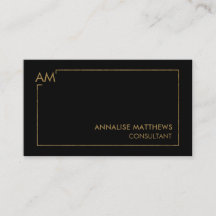 黒い名刺に金ゴールドの幾何学的な線を消去