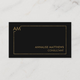 黒い名刺に金ゴールドの幾何学的な線を消去 名刺