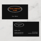 黒い名刺のクロム 名刺 (正面/裏面)