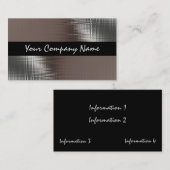 黒い名刺のクールな金属の一見 名刺 (正面/裏面)