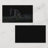 黒い名刺の油田のポンピングユニット 名刺 (正面/裏面)