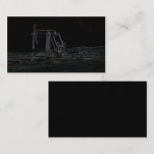 黒い名刺の油田のポンピングユニット 名刺 (正面/裏面)