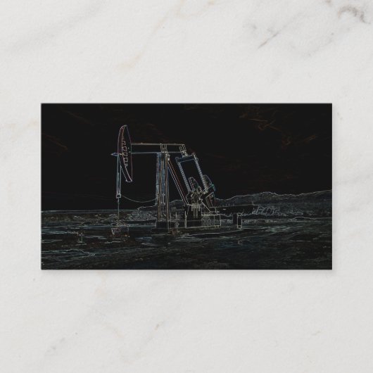 黒い名刺の油田のポンピングユニット 名刺 (正面)