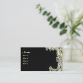 黒い名刺の白い泡のパターン 名刺 (スタンド正面)