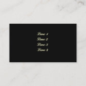 黒い名刺の白い泡のパターン 名刺 (裏面)