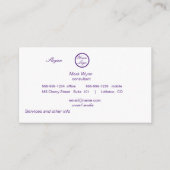 黒い名刺の紫煙 名刺 (裏面)