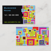 黒い名刺の色の正方形 名刺 (正面/裏面)