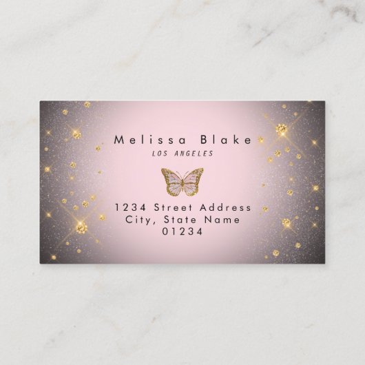 黒い名刺の蝶 名刺 (裏面)