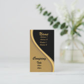 黒い名刺の金ゴールドの波 名刺 (スタンド正面)