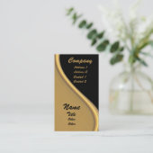 黒い名刺の金ゴールドの波 名刺 (スタンド正面)