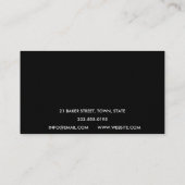 黒い名刺の金唇のキス 名刺 (裏面)