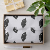 黒い吸血鬼の唇と歯が白いデコパージュ 薄葉紙 (ギフト)