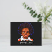 黒い命の問題チャイルドボーイ私は息ができない救済 ポストカード (スタンド正面)