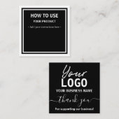 黒い命令カードの使い方 スクエア名刺 (正面/裏面)