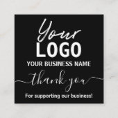 黒い命令カードの使い方 スクエア名刺 (裏面)