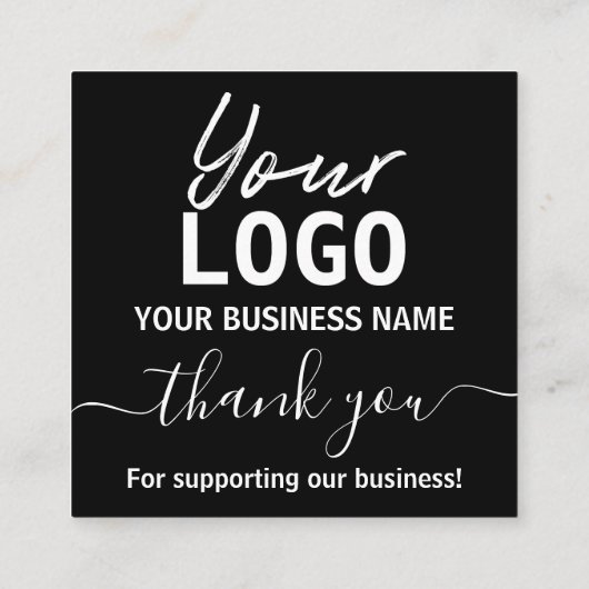 黒い命令カードの使い方 スクエア名刺 (裏面)