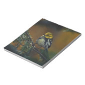 黒い喉を張ったウグイス ノートパッド (回転)