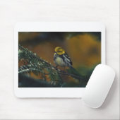 黒い喉を張ったウグイス マウスパッド (マウス)
