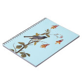 黒い喉を持つ青いウグイスのオードボンバードラバー ノートブック (左側)