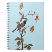 黒い喉を持つ青いウグイスのオードボンバードラバー ノートブック (正面)