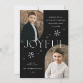 黒い喜びのスノーフレークのアーチフレーム2写真 シーズンカード (正面)