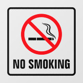 黒い喫煙が付いたサイン縁ど窓なし ウィンドウサイン (シート)