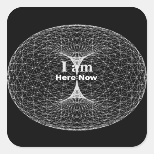 黒い四角のステッカー スクエアシール (正面)