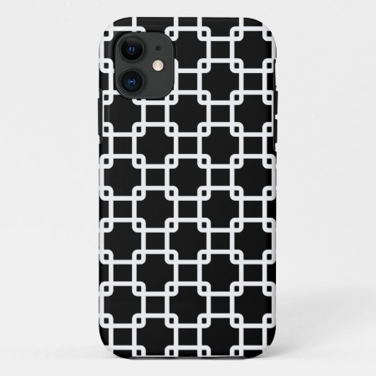 黒い四角のリンクパターンiPhone 5ケース Case-Mate iPhoneケース (裏面)