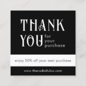 黒い四角の割引カード ロイヤリティカード (正面)