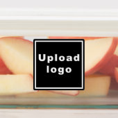 黒い四角の粘着ラベルのビジネスロゴ ラベル (貼付)