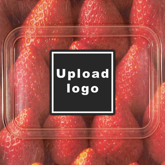 黒い四角の粘着ラベルのビジネスロゴ ラベル