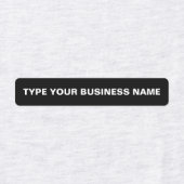 黒い四角形のラベルの会社名 ラベル (デザイン1)