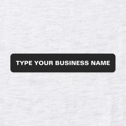 黒い四角形のラベルの会社名 ラベル (デザイン1)