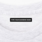 黒い四角形のラベルの会社名 ラベル (貼付)