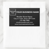 黒い四角形の上のビジネスブランドのシール 長方形シール (バッグ)