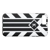 黒い四辺形は、カスタムなモノグラム縞で飾ります Case-Mate iPhoneケース (裏面(横))