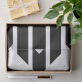 黒い四辺形は、モノグラムのティッシュペーパー縞で飾ります 薄葉紙 (ギフト)