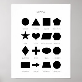 黒い図形学のポスター ポスター