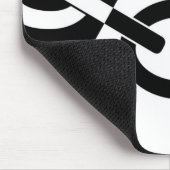 黒い国旗 マウスパッド (コーナー)