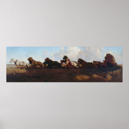 黒い土壌の向こうGeorge Lambert 1899 ポスター