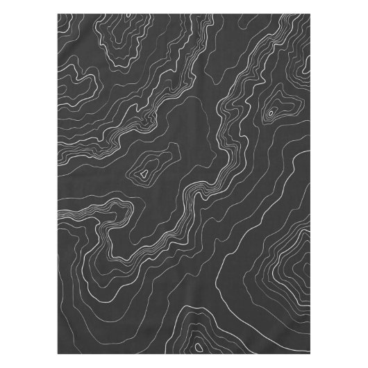 黒い地形 テーブルクロス (正面)