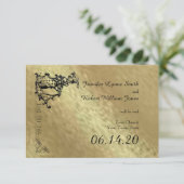 黒い塗りマスク金ゴールドに日付を保存 セーブザデート (スタンド正面)