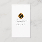 黒い壁のハン絵を描ドマンに緑の蛍光が付いている 名刺 (裏面)